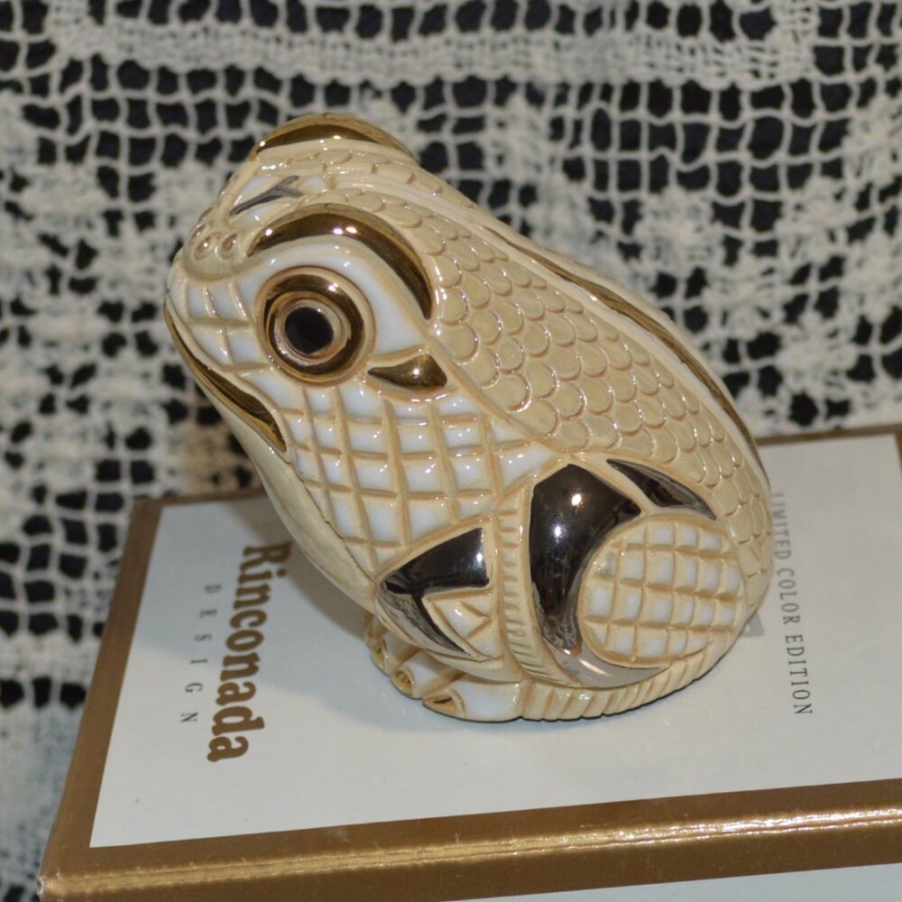 New Artesania Rinconada Limited Color Tan/Gold Frog Uruguay Mother's Day